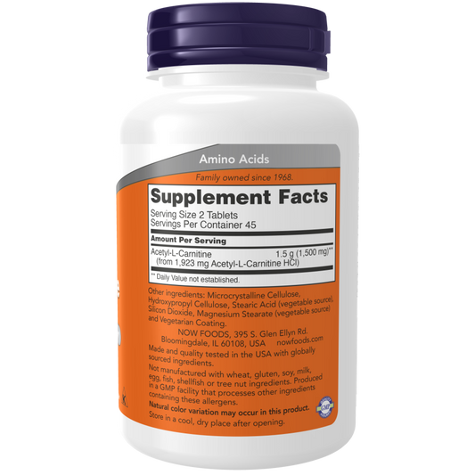 Acetyl-L-Carnitine 750 mg Tablets-Amino Acids-AlchePharma