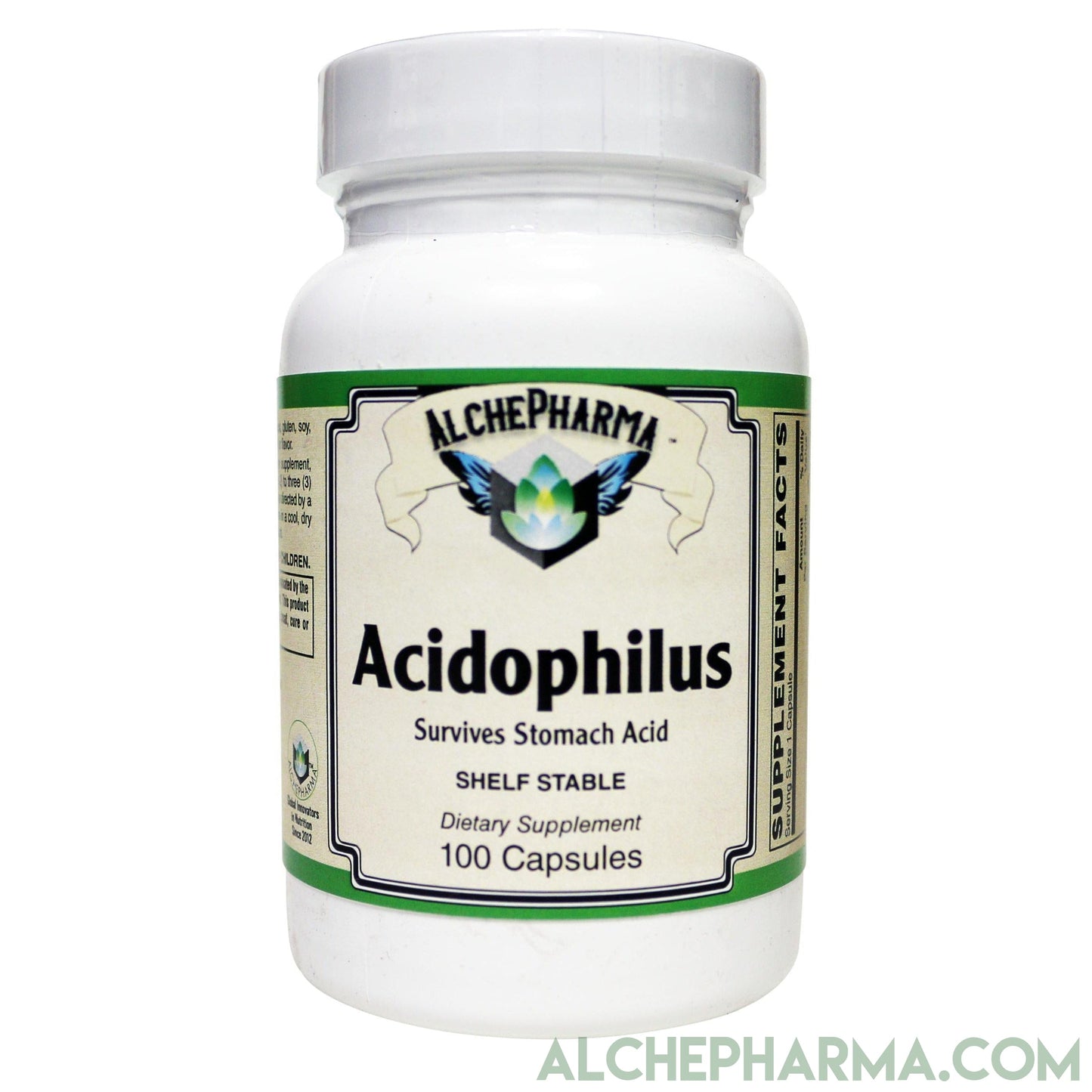 Acidophilus w/ Lactic Acid Producing strains L. acidophilus (La-14 ) and L. bulgaricus (La-64 ) 500 million viable cells per capsule-Probiotics-AlchePharma