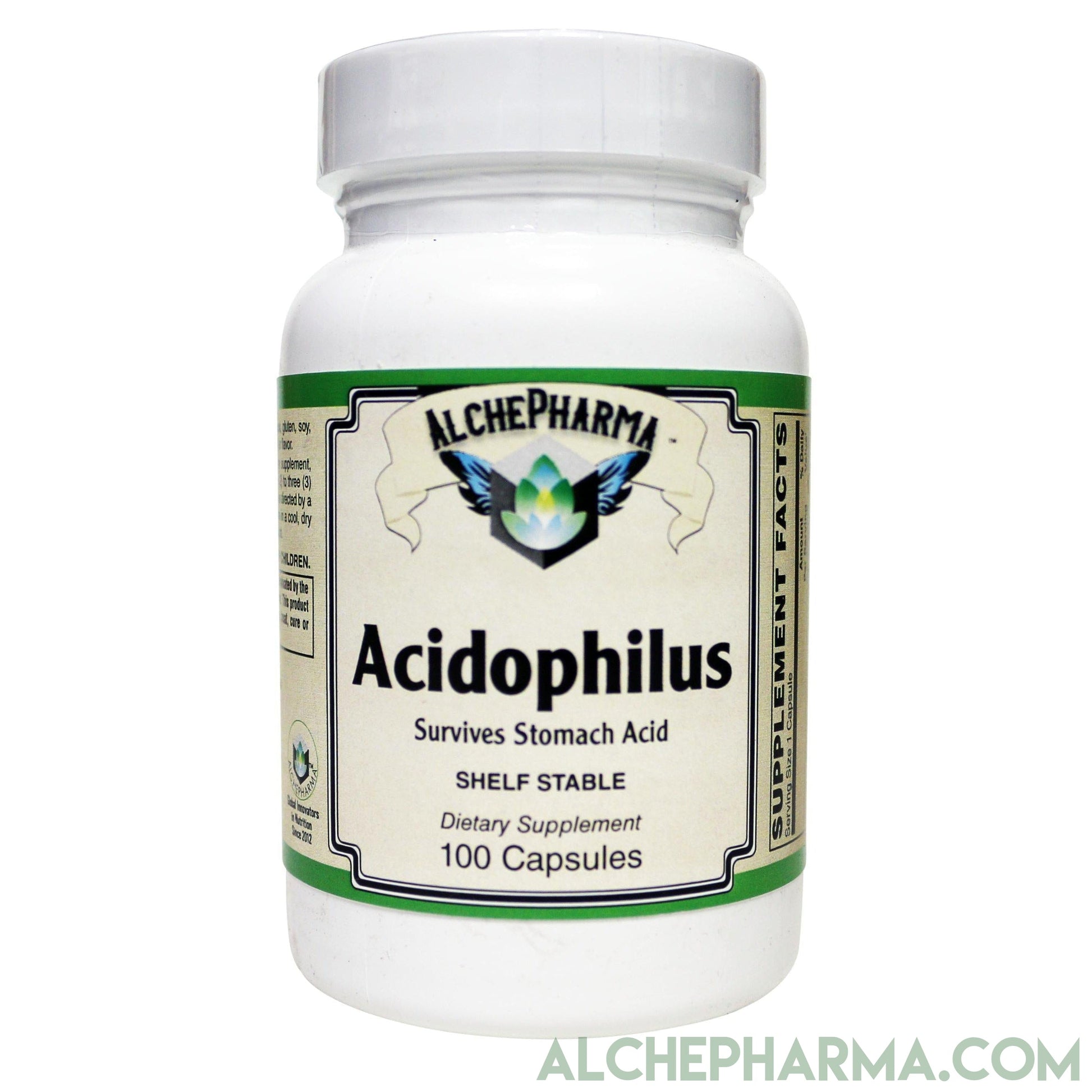 Acidophilus w/ Lactic Acid Producing strains L. acidophilus (La-14 ) and L. bulgaricus (La-64 ) 500 million viable cells per capsule-Probiotics-AlchePharma
