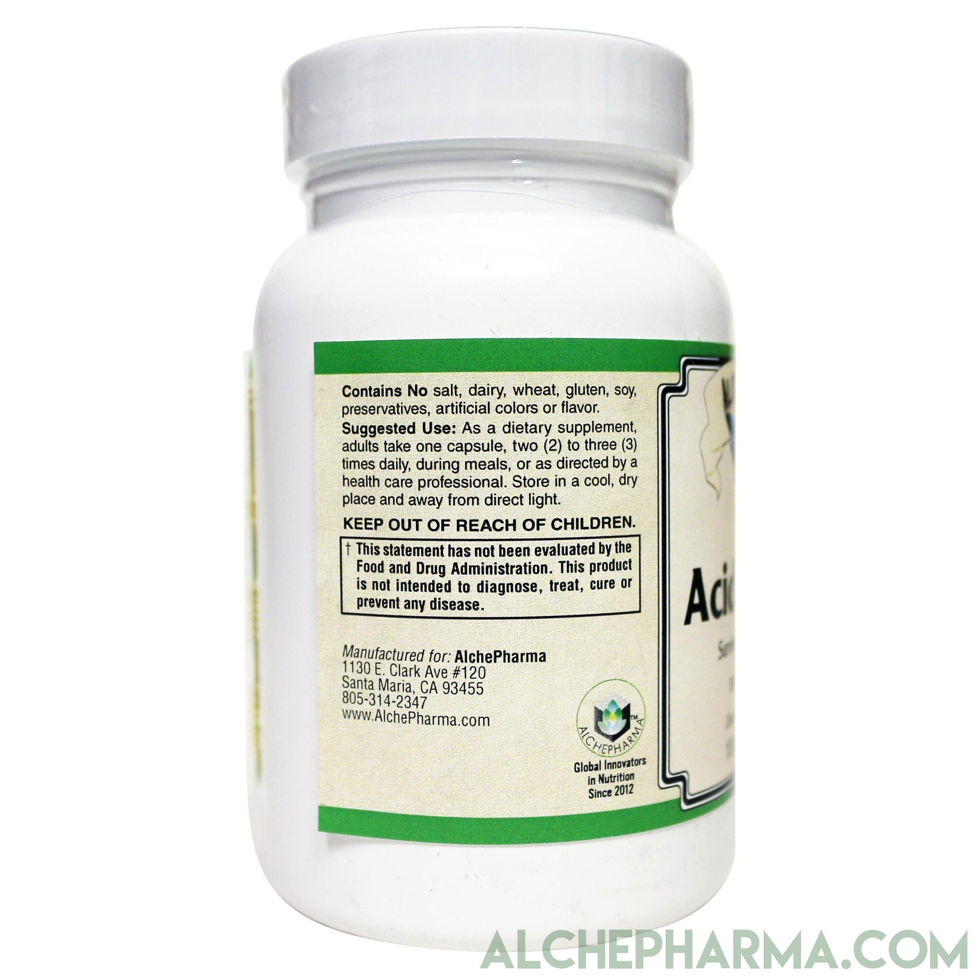 Acidophilus w/ Lactic Acid Producing strains L. acidophilus (La-14 ) and L. bulgaricus (La-64 ) 500 million viable cells per capsule-Probiotics-AlchePharma