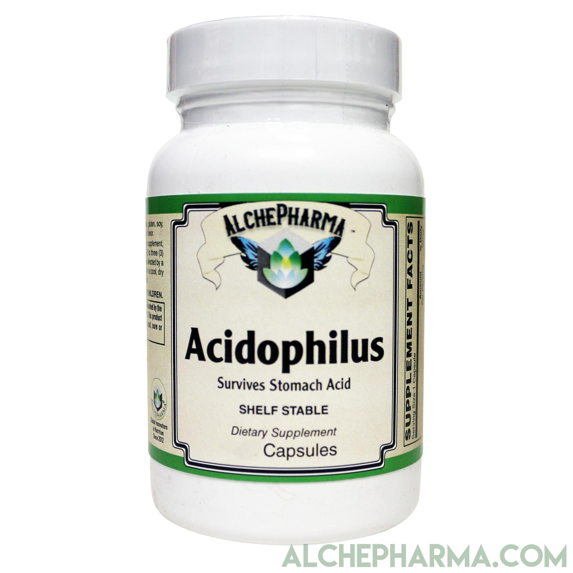 Acidophilus w/ Lactic Acid Producing strains L. acidophilus (La-14 ) and L. bulgaricus (La-64 ) 500 million viable cells per capsule-Probiotics-AlchePharma