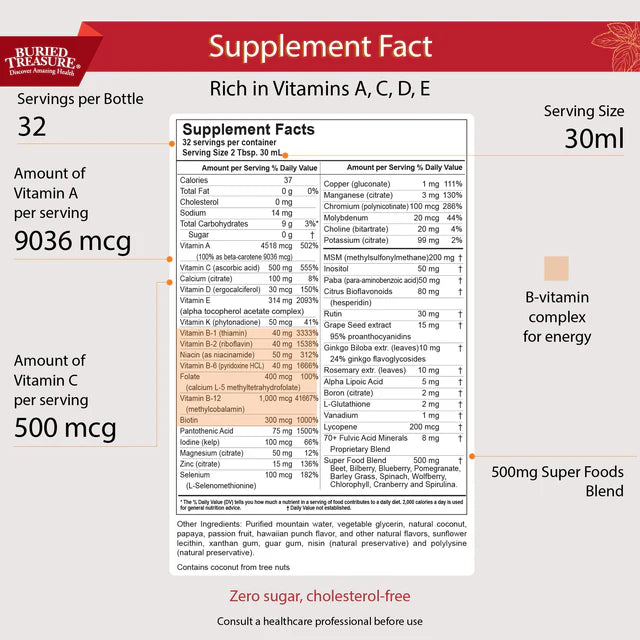 Active 55 Plus – Multivitamin Liquid 33 Fl. Oz.-Multiple Vitamins and Minerals-AlchePharma