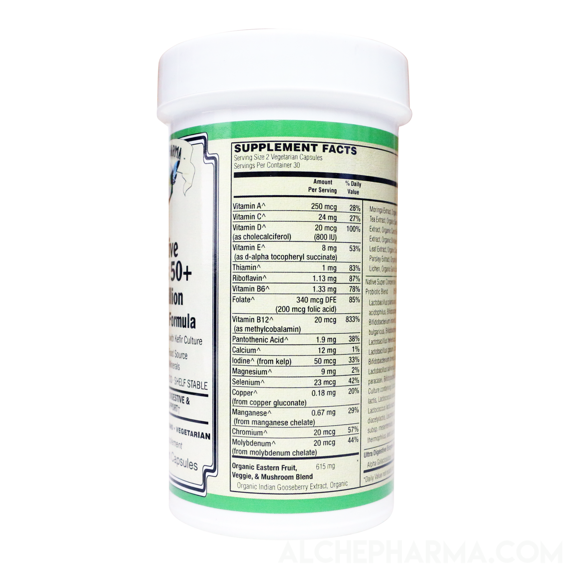 Active Men's 50+ 85 Billion Probiotic Formula - Super Concentrate Probiotic Blend, a Multi-Strain Probiotic with Kefir Culture-Vitamins & Supplements-AlchePharma