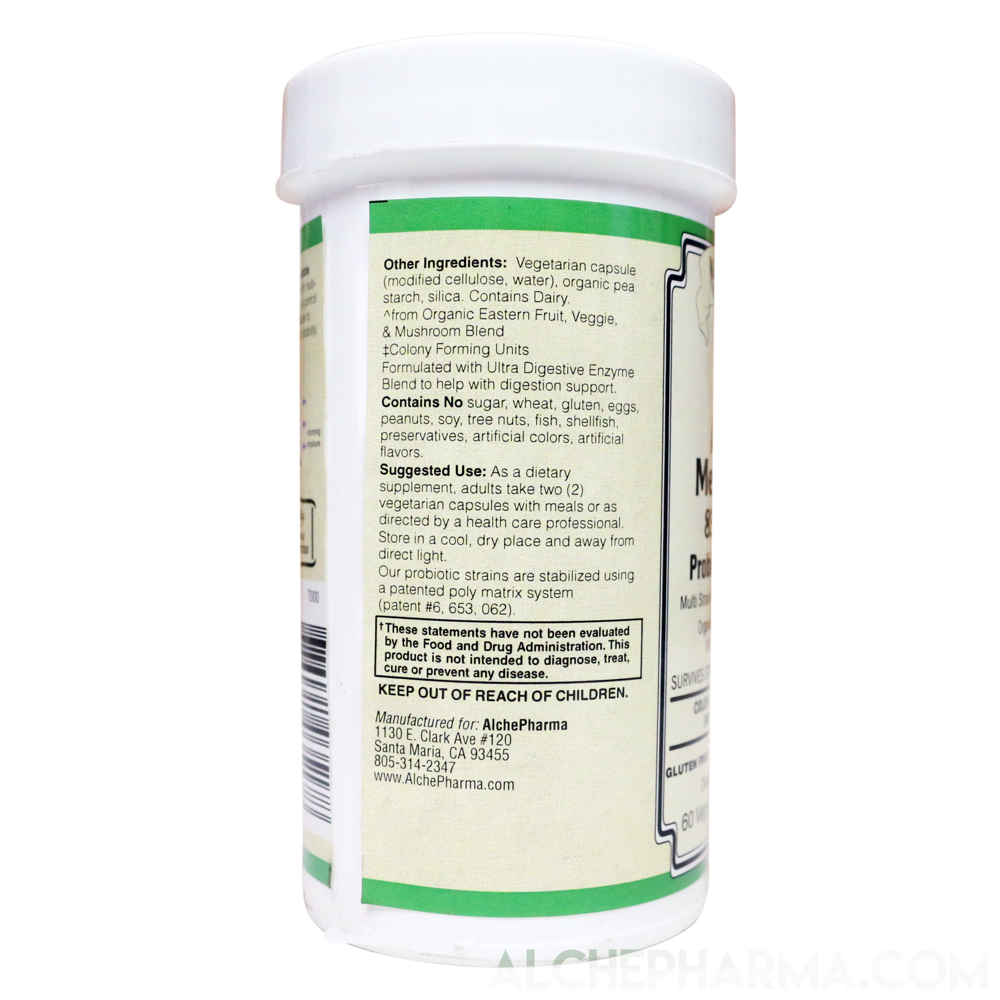 Active Men's 50+ 85 Billion Probiotic Formula - Super Concentrate Probiotic Blend, a Multi-Strain Probiotic with Kefir Culture-Vitamins & Supplements-AlchePharma