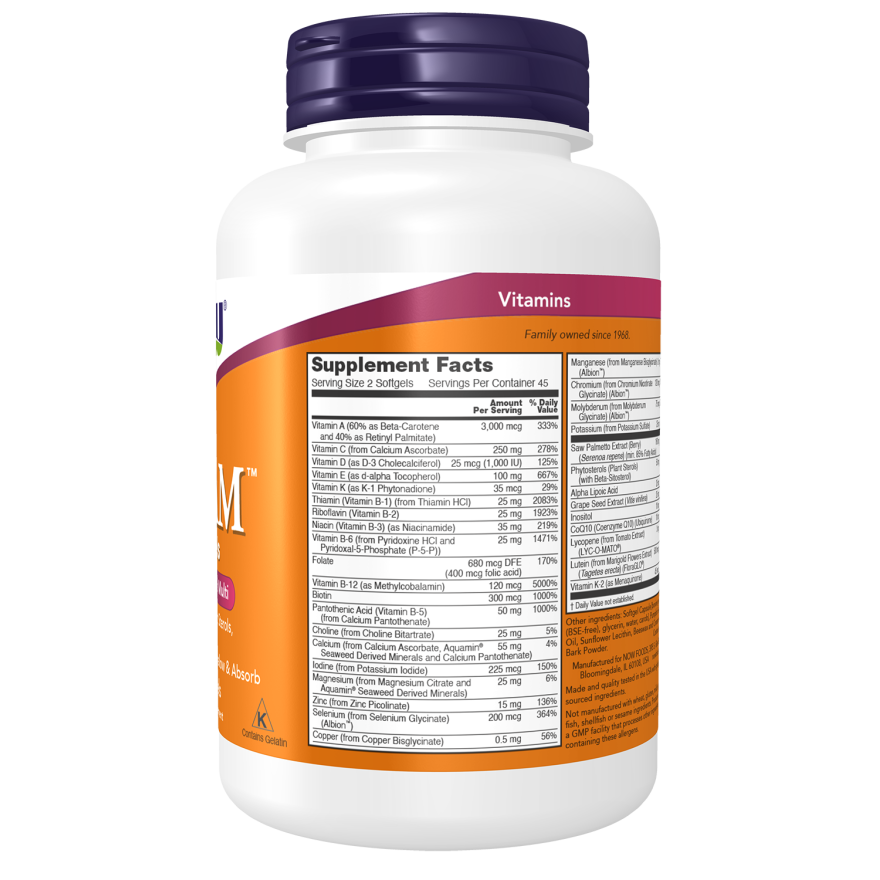 ADAM MALE MULTI 90 SGELS-Multiple Vitamins and Minerals-AlchePharma