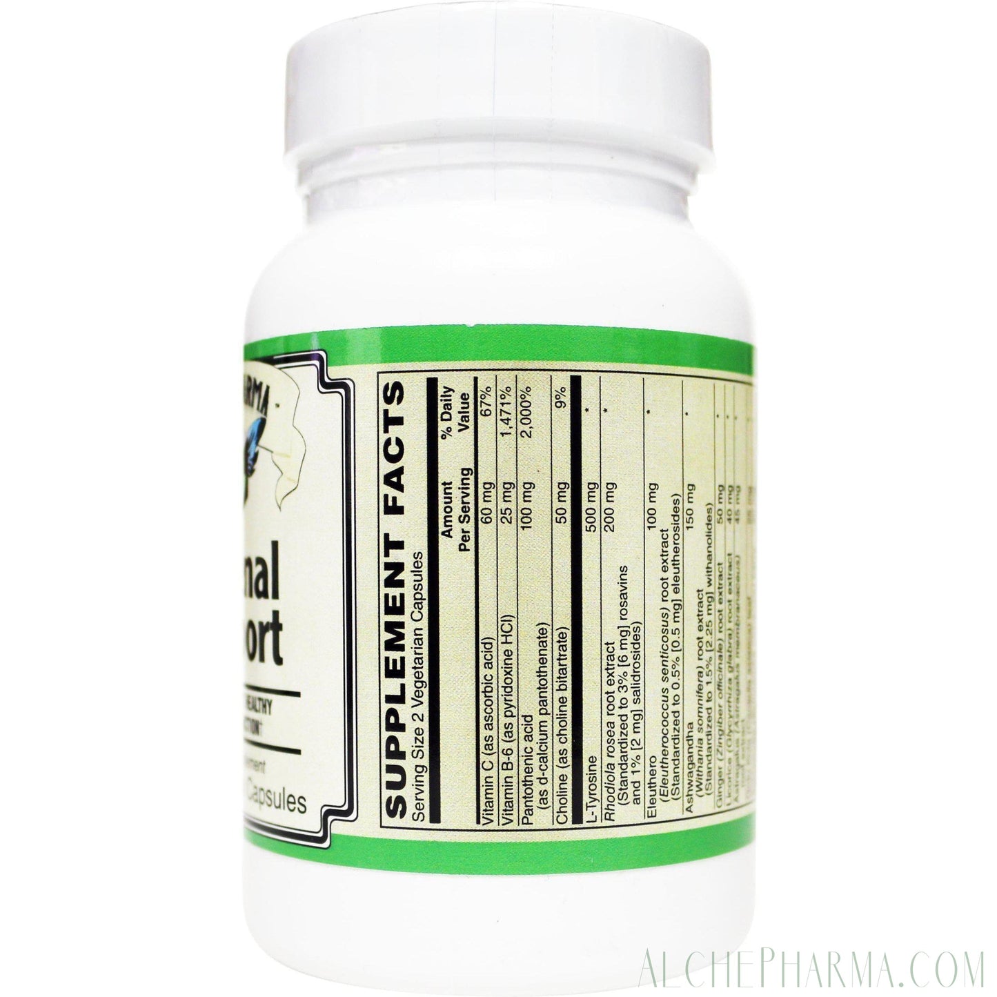 Adrenal Support-AlchePharma-60 Veg Caps-AlchePharma
