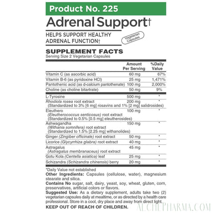 Adrenal Support-AlchePharma-60 Veg Caps-AlchePharma