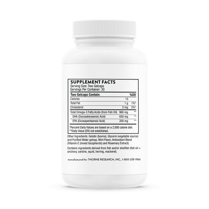 Advanced DHA - 650 Mg DHA/200 Mg EPA 60 Gelcaps-Fish Oil-AlchePharma