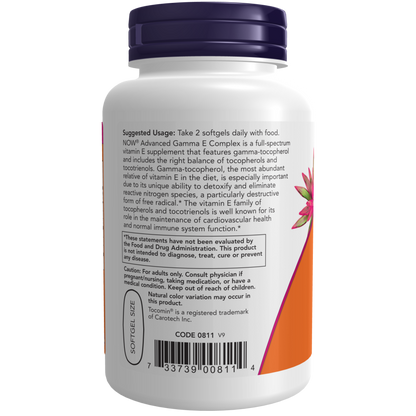 Advanced Gamma E Complex 120 Softgels-Vitamins-AlchePharma