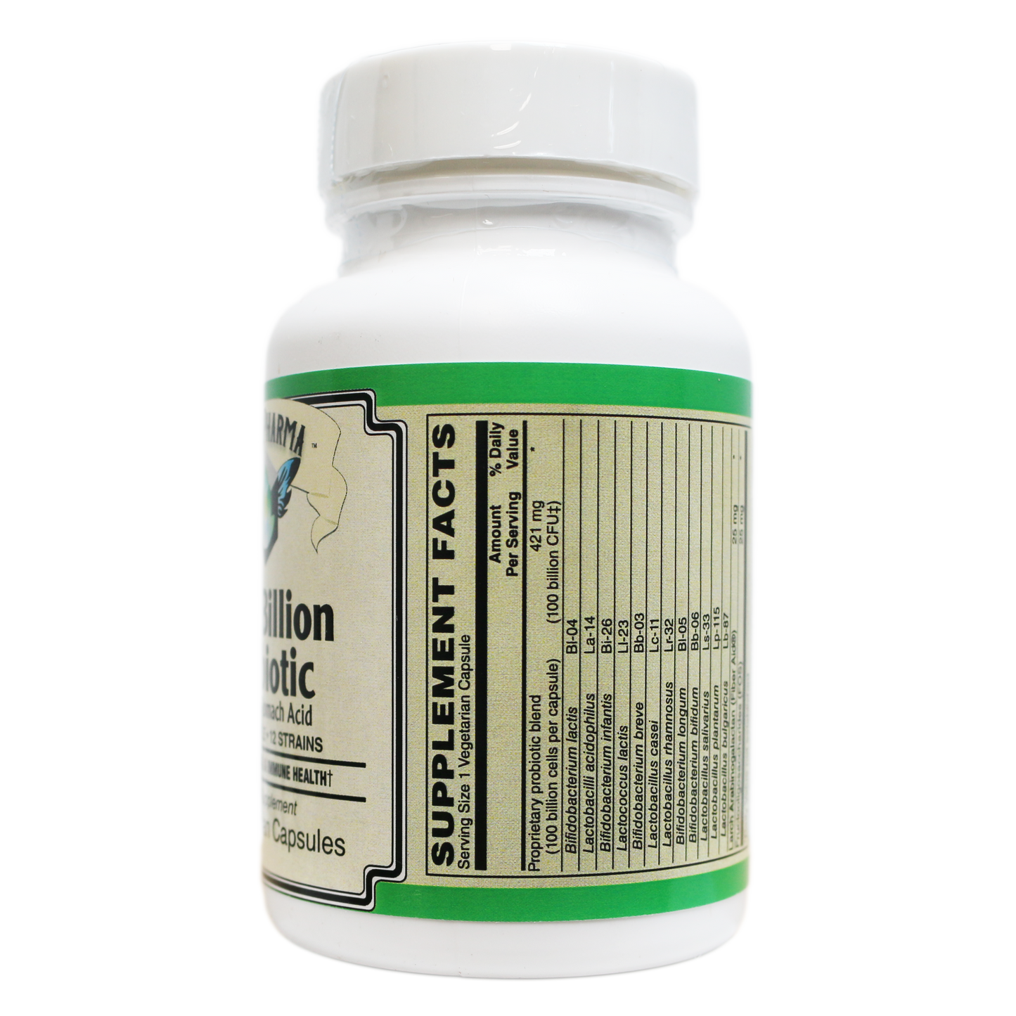 AlchePharma 100 Billion Ultimate Survival Probiotic with Bio-Enhanced Acid Resistant Strains (B.E.A.R.S.) and FiberAid® Prebiotic-probiotics-AlchePharma