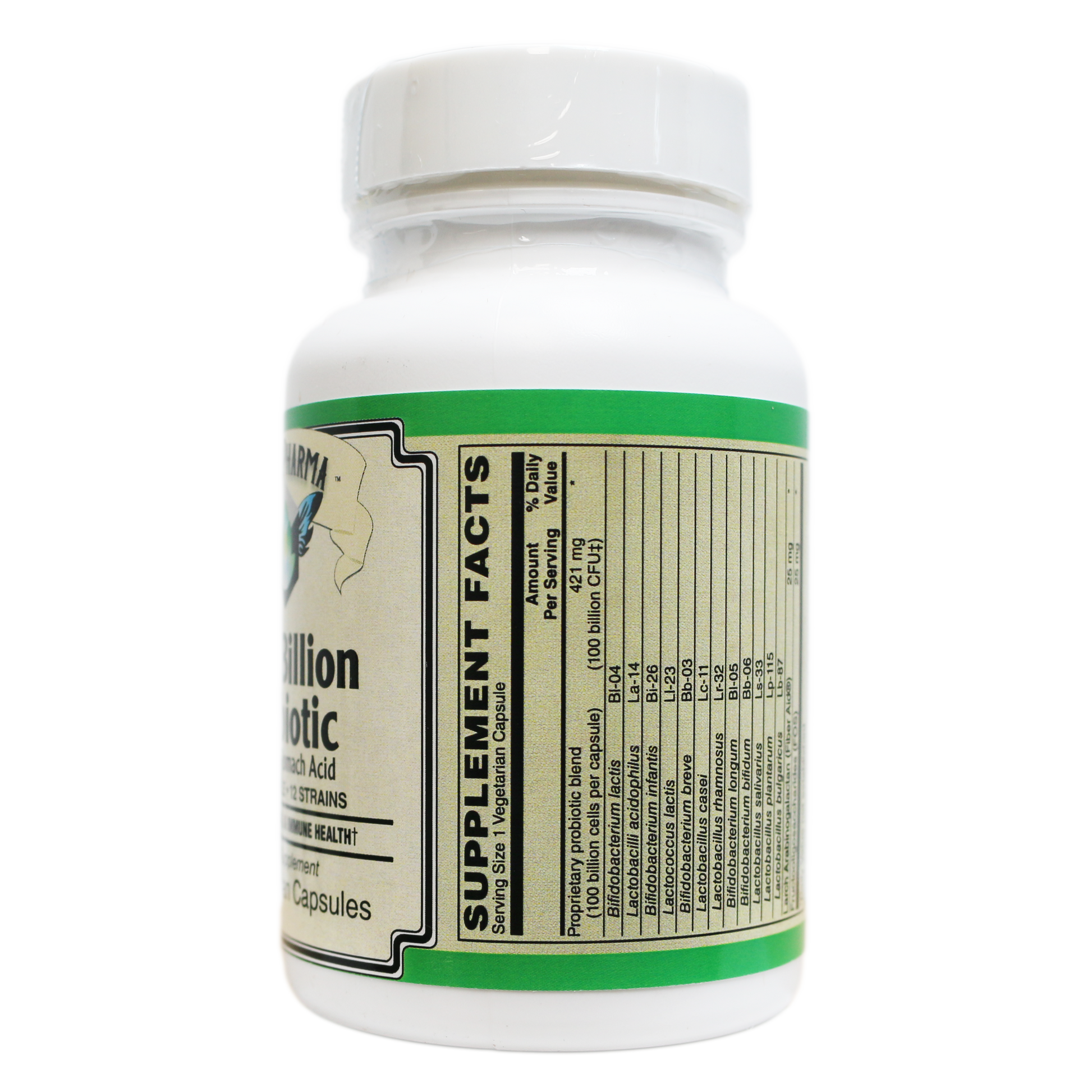 AlchePharma 100 Billion Ultimate Survival Probiotic with Bio-Enhanced Acid Resistant Strains (B.E.A.R.S.) and FiberAid® Prebiotic-probiotics-AlchePharma