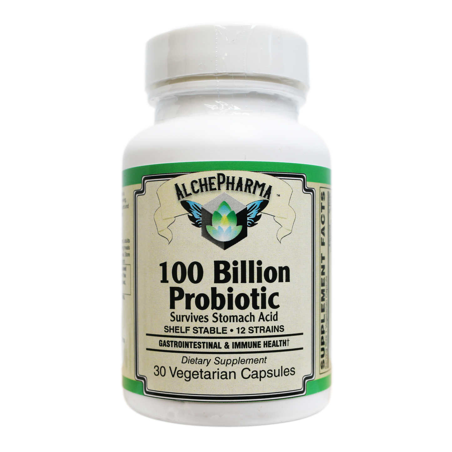 AlchePharma 100 Billion Ultimate Survival Probiotic with Bio-Enhanced Acid Resistant Strains (B.E.A.R.S.) and FiberAid® Prebiotic-probiotics-AlchePharma