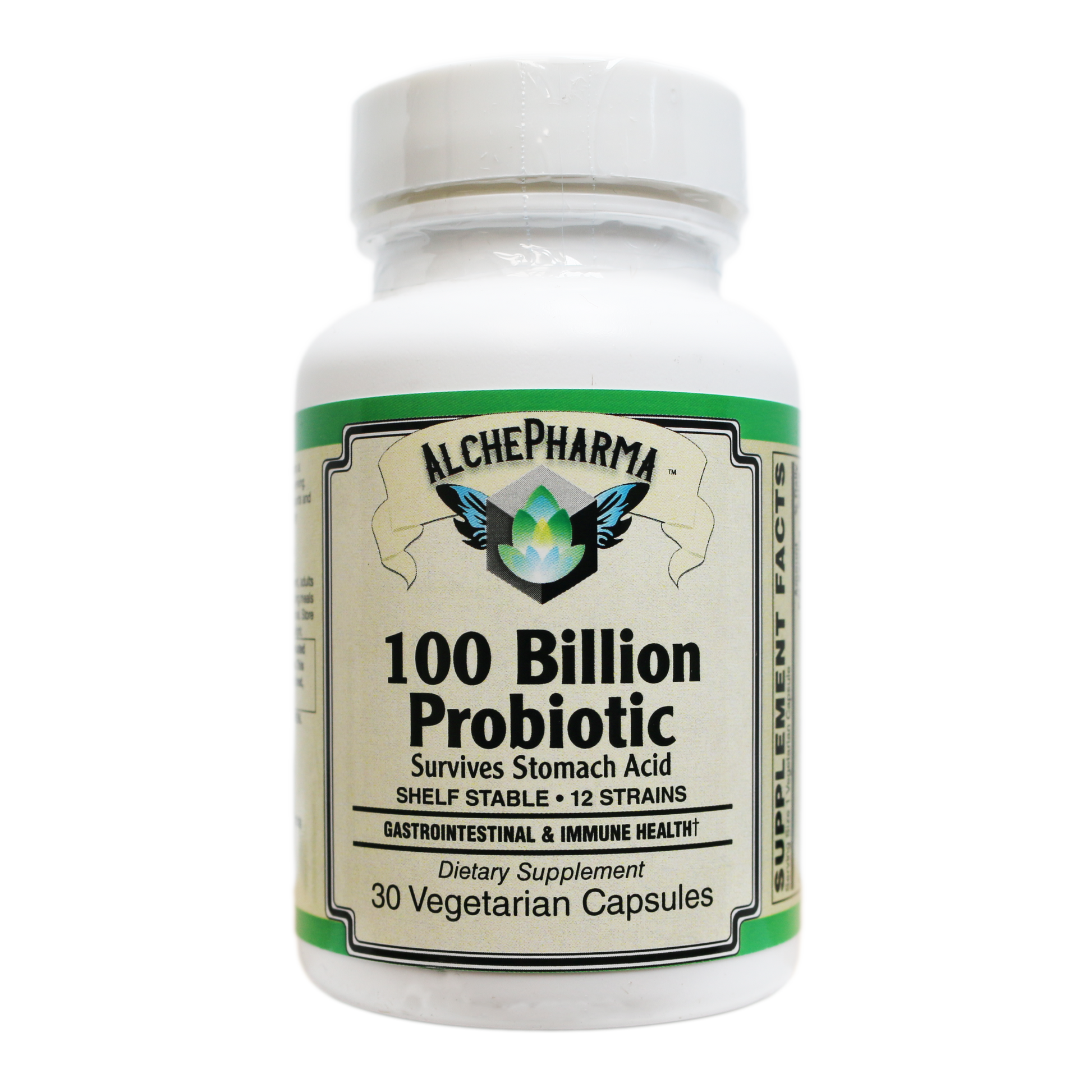 AlchePharma 100 Billion Ultimate Survival Probiotic with Bio-Enhanced Acid Resistant Strains (B.E.A.R.S.) and FiberAid® Prebiotic-probiotics-AlchePharma