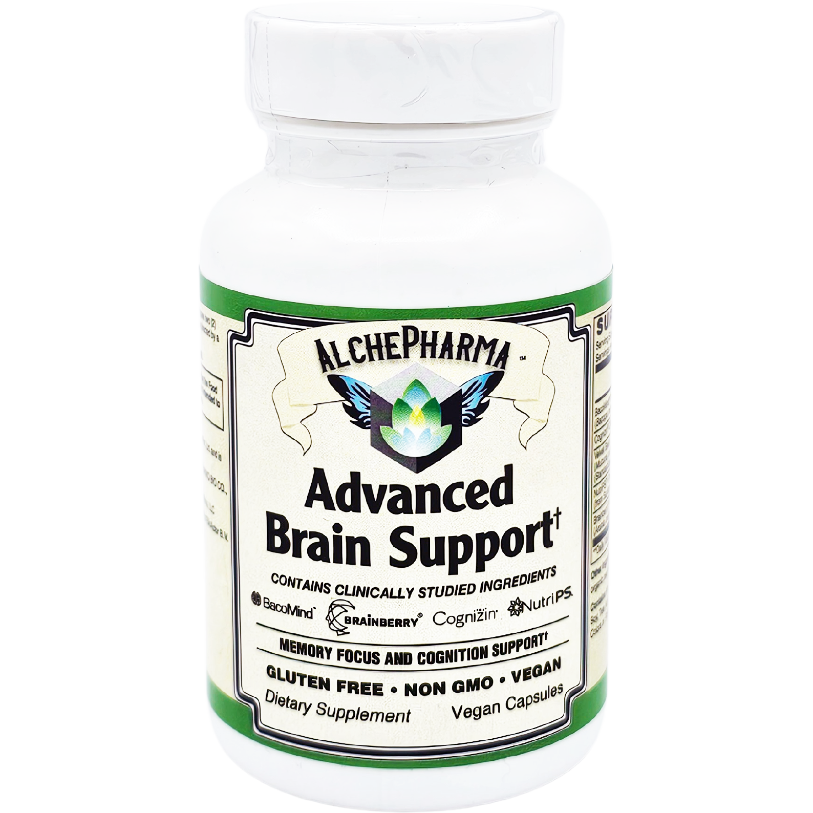 AlchePharma Advanced Brain Support: Enhance Memory, Focus, and Cognition. Vegan-AlchePharma
