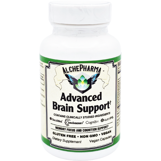AlchePharma Advanced Brain Support: Enhance Memory, Focus, and Cognition. Vegan-AlchePharma
