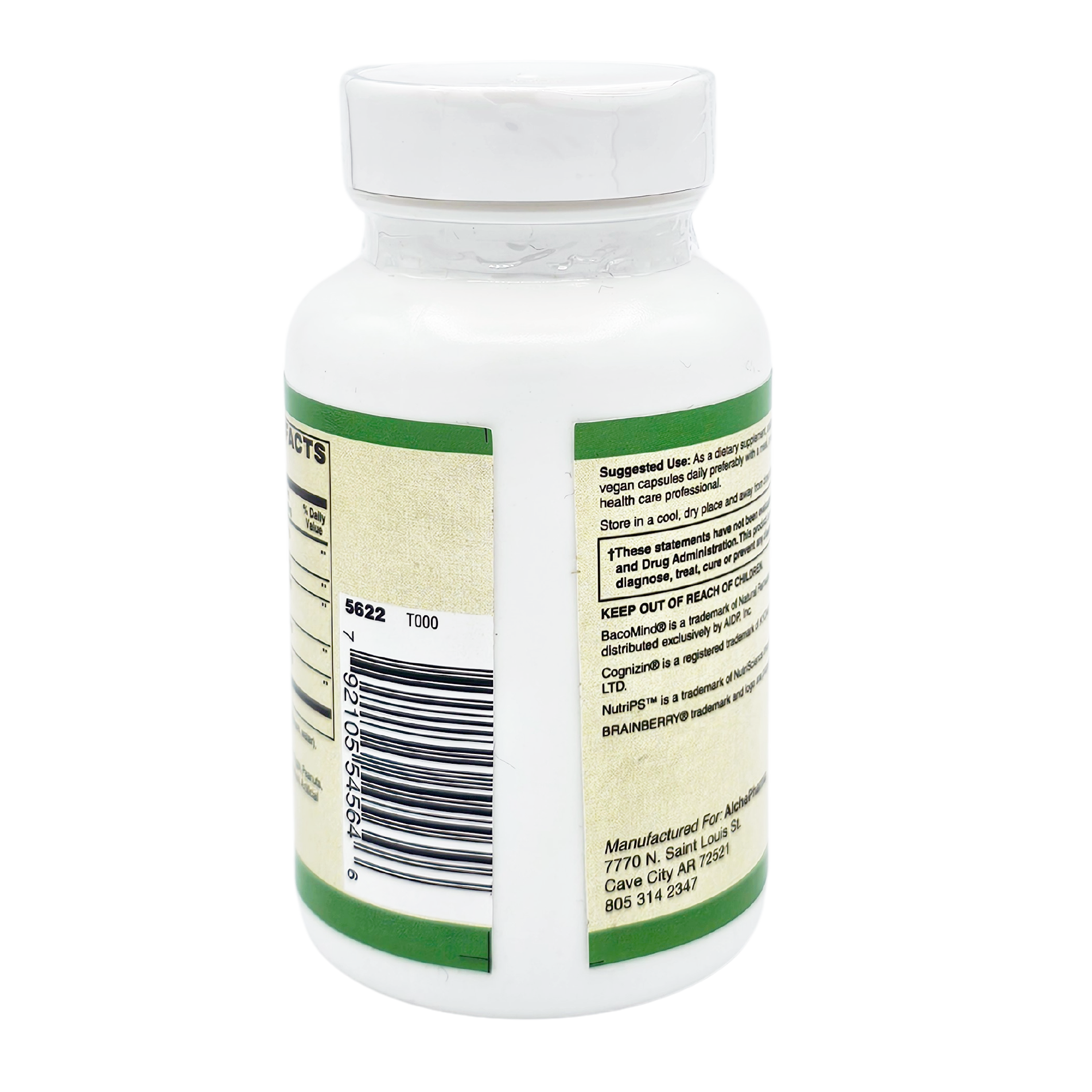 AlchePharma Advanced Brain Support: Enhance Memory, Focus, and Cognition. Vegan-AlchePharma