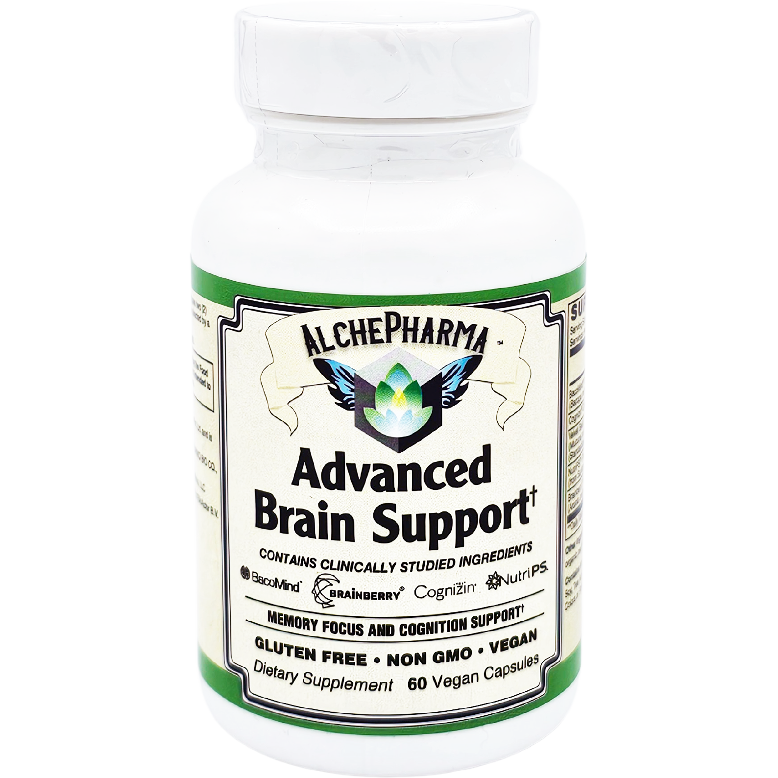 AlchePharma Advanced Brain Support: Enhance Memory, Focus, and Cognition. Vegan-AlchePharma