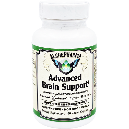 AlchePharma Advanced Brain Support: Enhance Memory, Focus, and Cognition. Vegan-AlchePharma