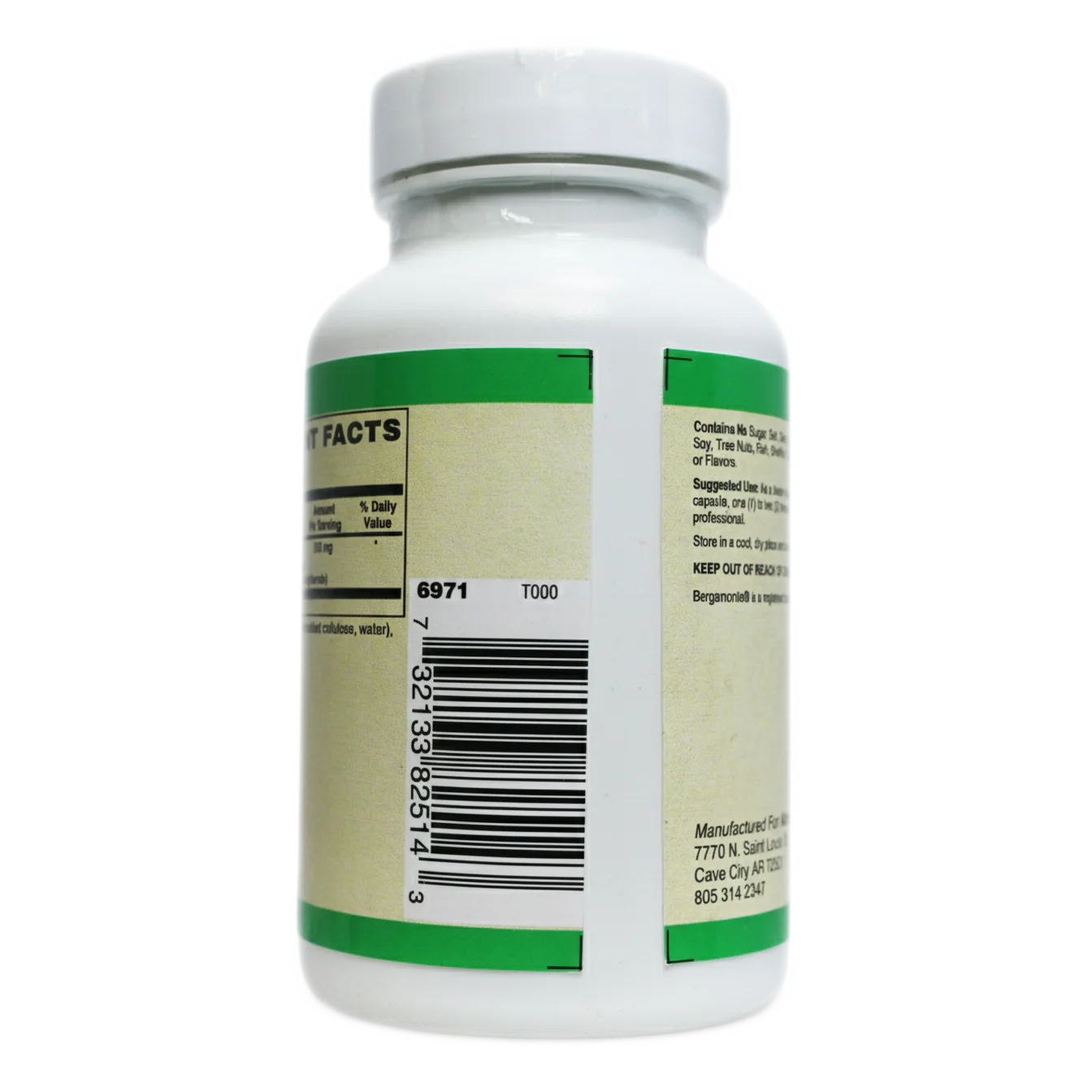 Bergamonte® - 500 Mg Bergamot Orange fruit extract (standardized to 38% polyphenols)