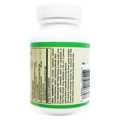 Milk Thistle Extract Plus ( European standardized, EUROMED S.A. ) , Standardized to 80% Silymarin providing 140mg per capsule-Herb-AlchePharma