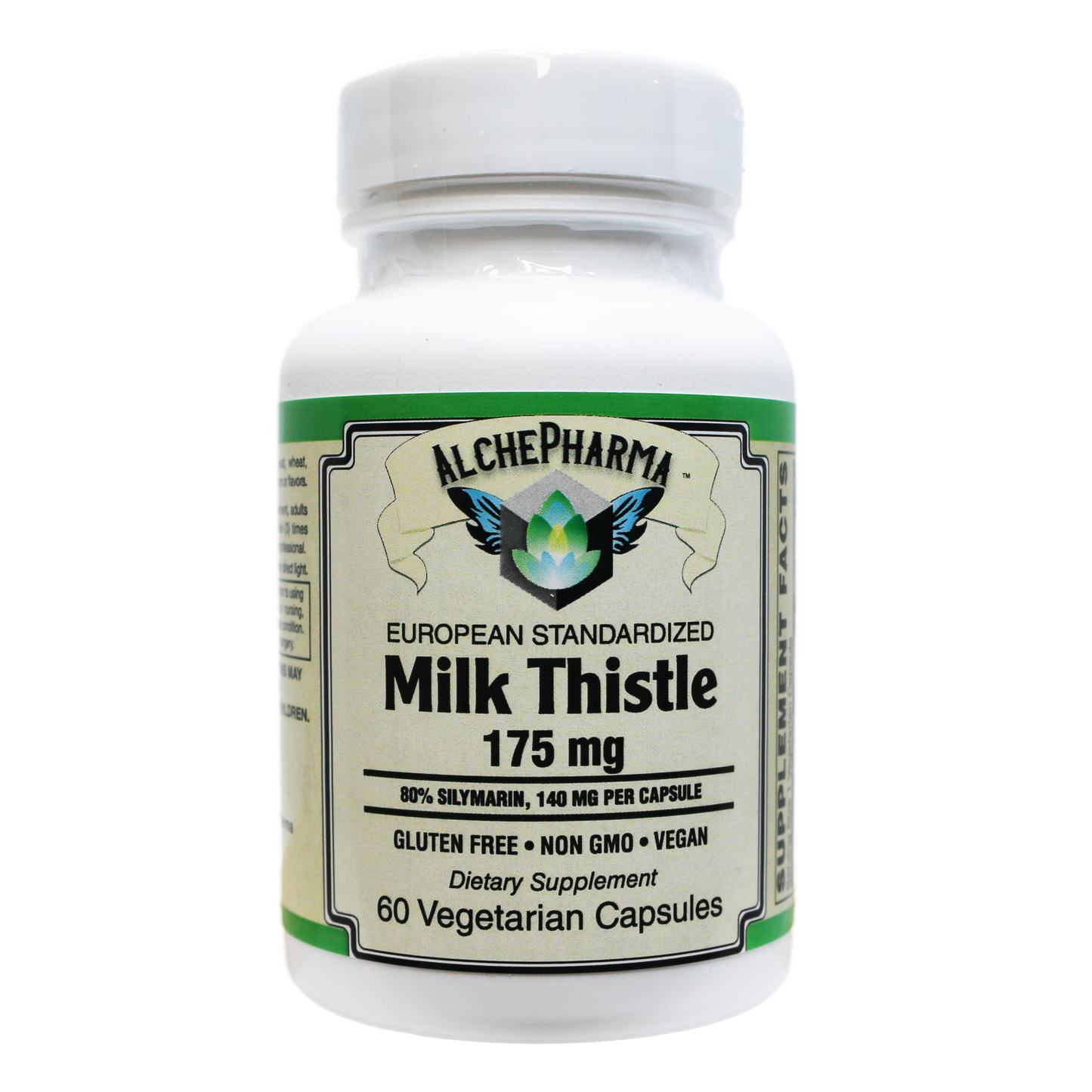 Milk Thistle Extract Plus ( European standardized, EUROMED S.A. ) , Standardized to 80% Silymarin providing 140mg per capsule-Herb-AlchePharma