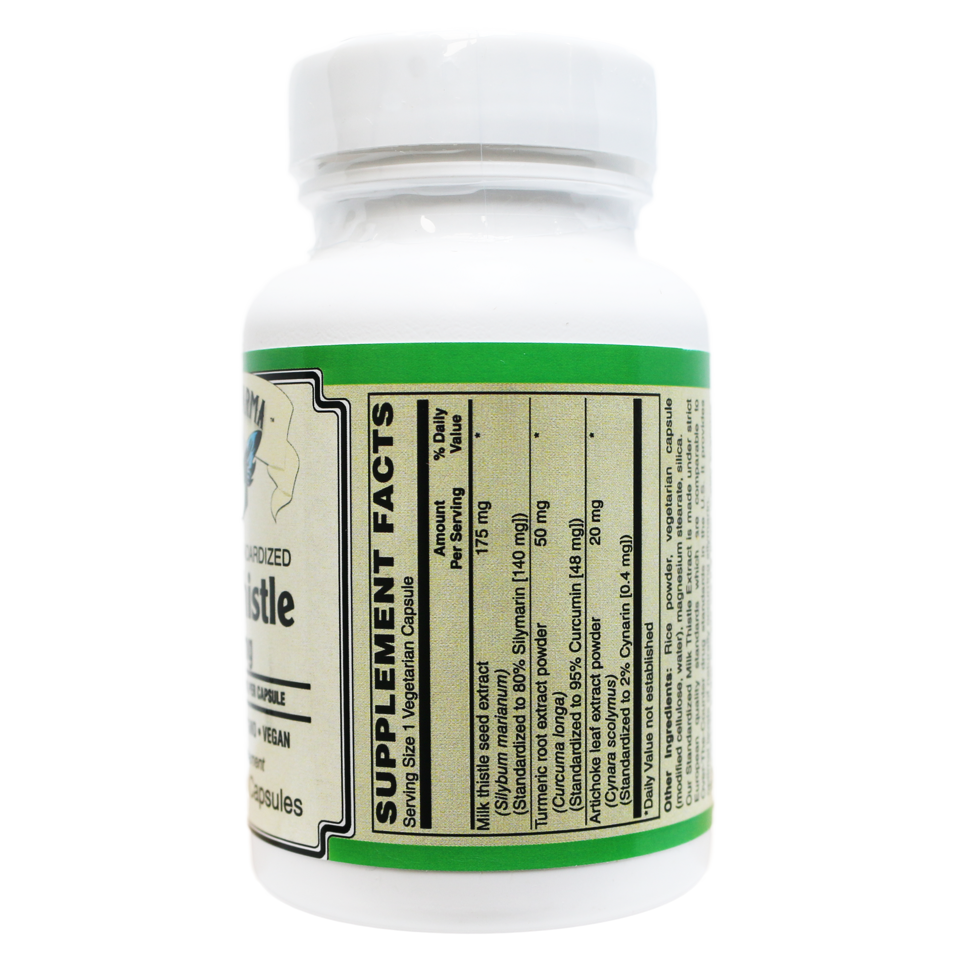 Milk Thistle Extract Plus ( European standardized, EUROMED S.A. ) , Standardized to 80% Silymarin providing 140mg per capsule-Herb-AlchePharma