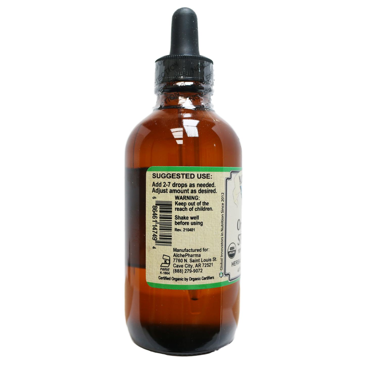 Stevia Organic Leaf Extract ( Unflavored )-Sweeteners-AlchePharma