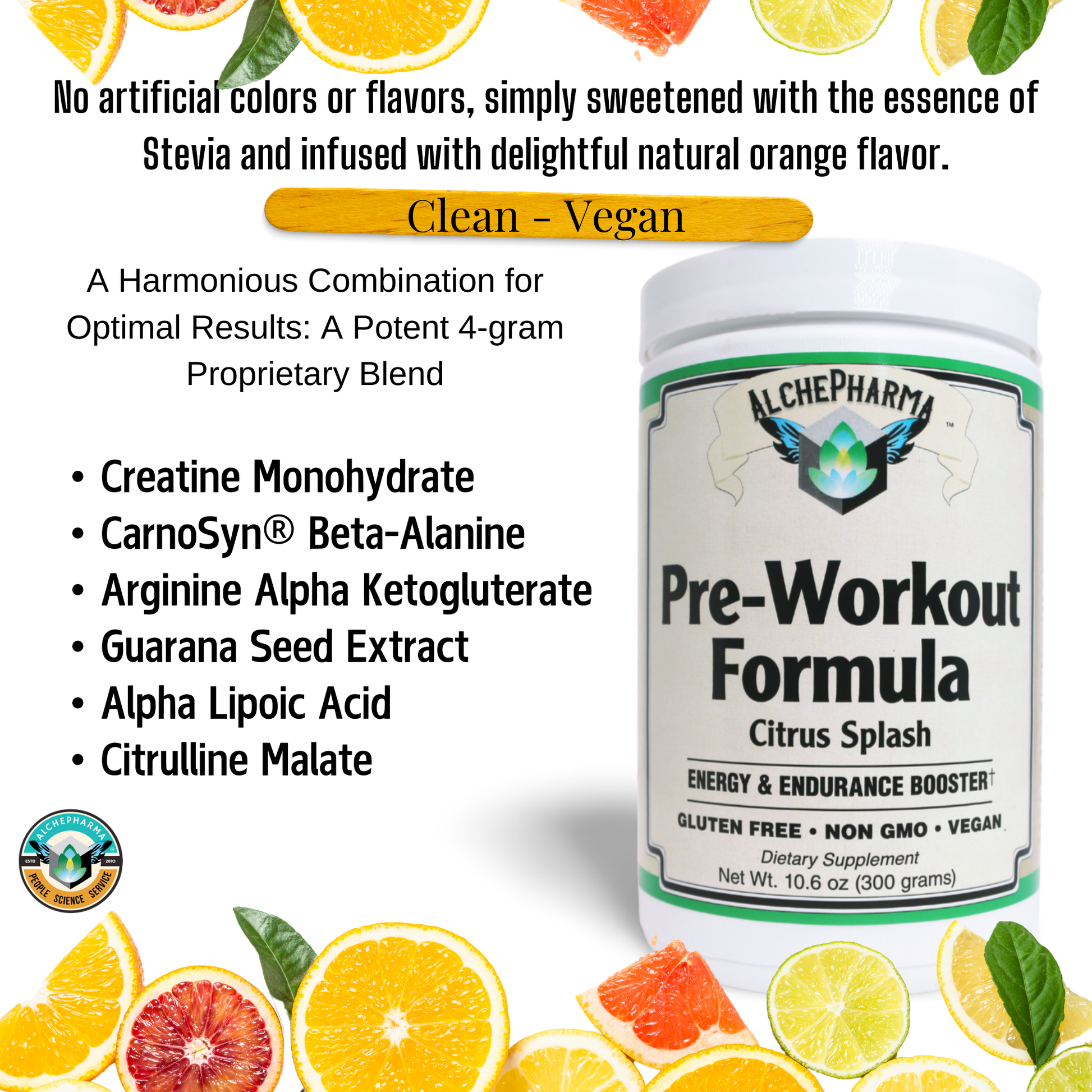 AlchePharma Pre-Workout Powder - Natural Energy & Endurance Booster-Pre Workout-AlchePharma