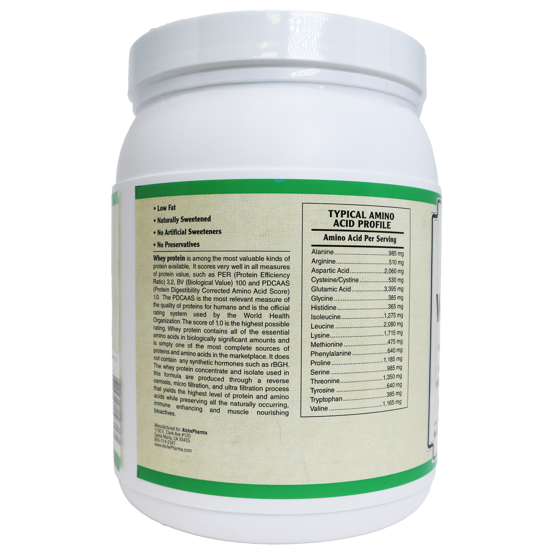 AlchePharma Premium Whey Blend (Concentrate & Isolate) - Natural Vanilla-Protein Powders-AlchePharma