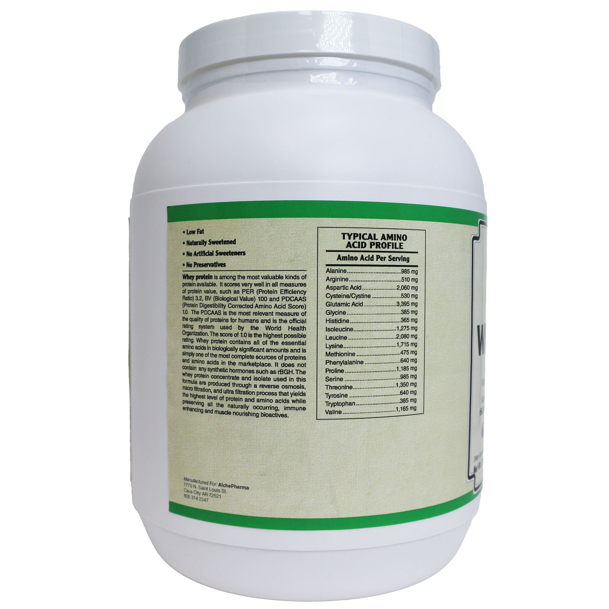 AlchePharma Premium Whey Blend (Concentrate & Isolate) - Natural Vanilla-Protein Powders-AlchePharma