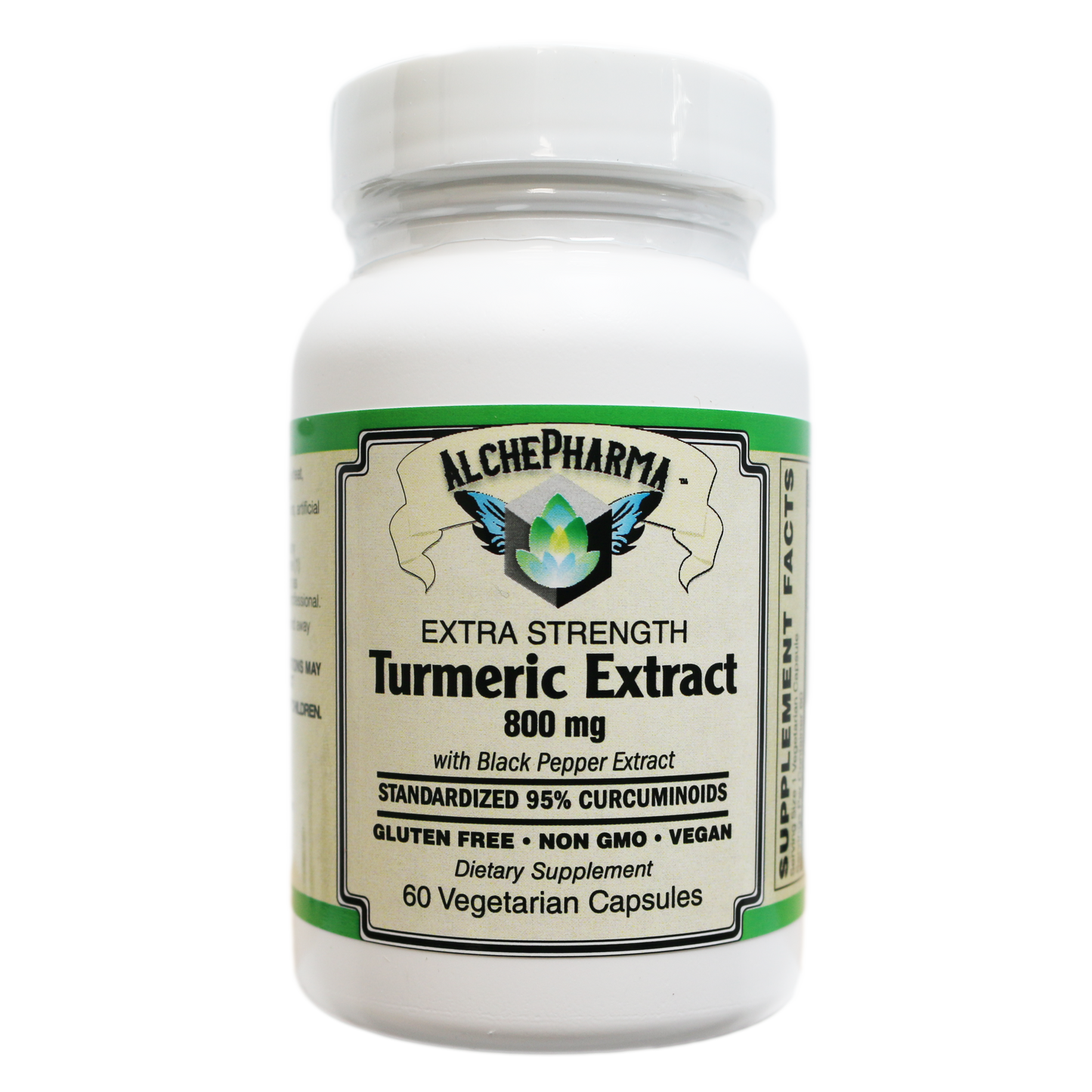 AlchePharma Turmeric 800: Super Strength 95% Curcuminoids with BioPerine®-Vitamins & Supplements-AlchePharma