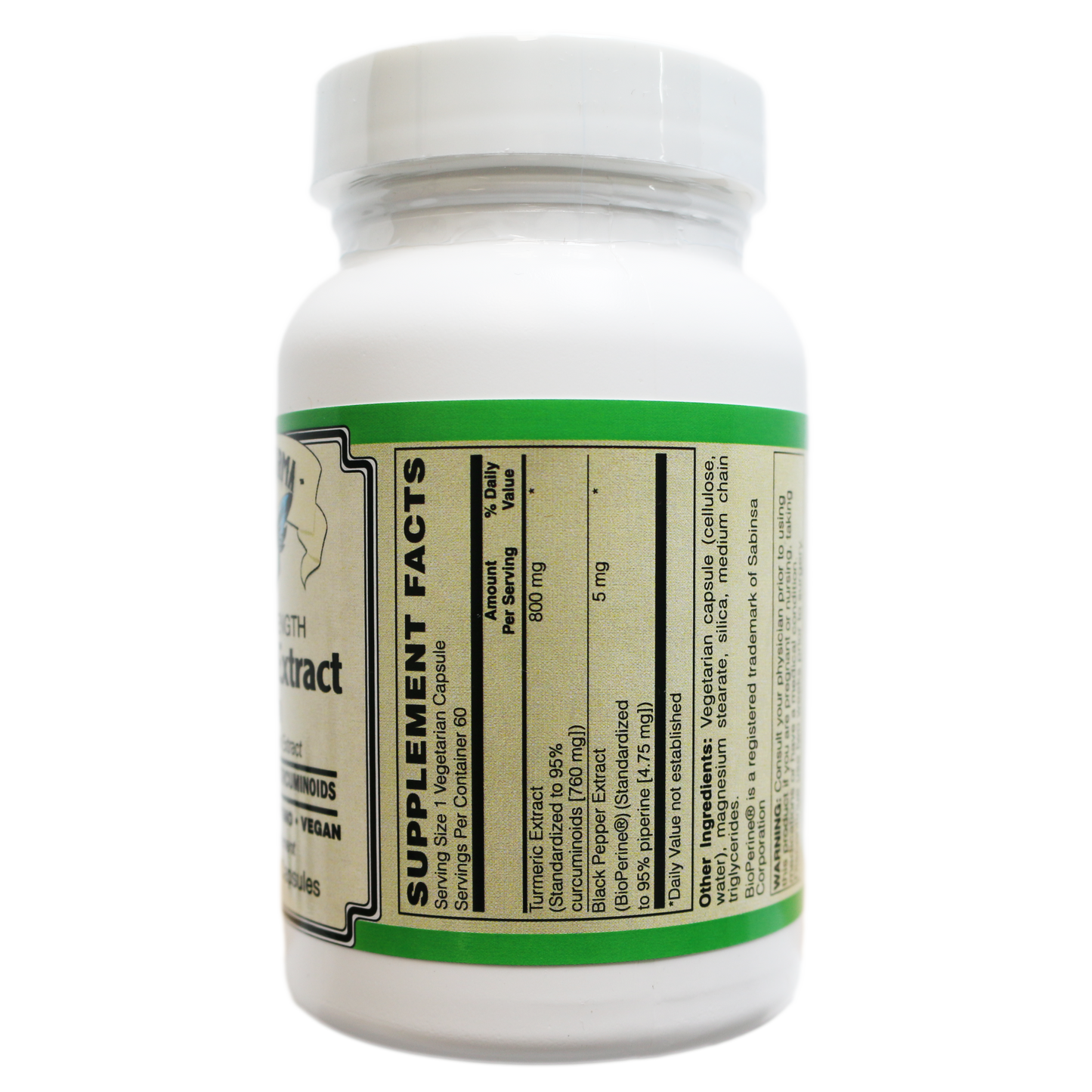 AlchePharma Turmeric 800: Super Strength 95% Curcuminoids with BioPerine®-Vitamins & Supplements-AlchePharma