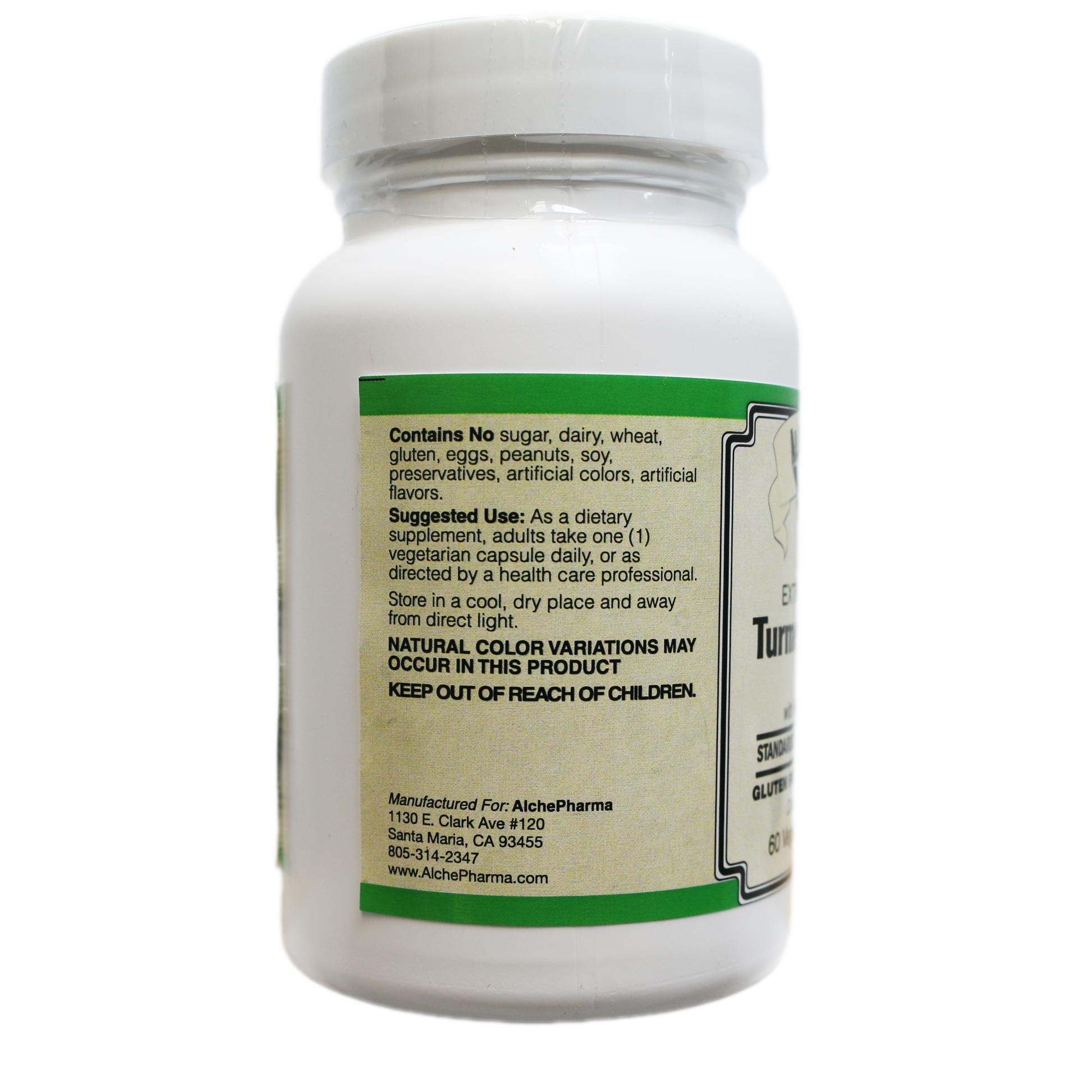 AlchePharma Turmeric 800: Super Strength 95% Curcuminoids with BioPerine®-Vitamins & Supplements-AlchePharma