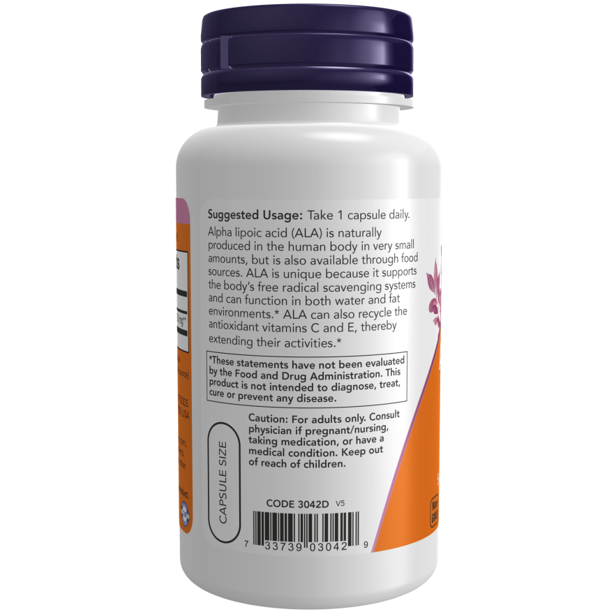 Alpha Lipoic Acid 250 mg Veg Capsules-Antioxidants-AlchePharma