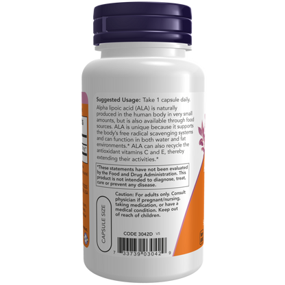 Alpha Lipoic Acid 250 mg Veg Capsules-Antioxidants-AlchePharma