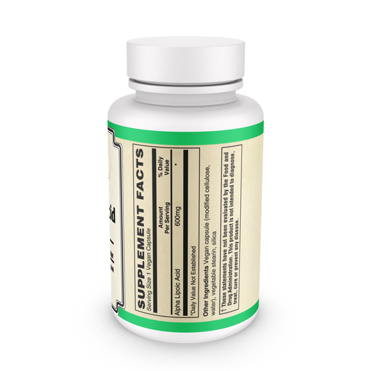 Alpha Lipoic Acid 600 mg 50:50 R and S forms-Anti-Oxidant-AlchePharma
