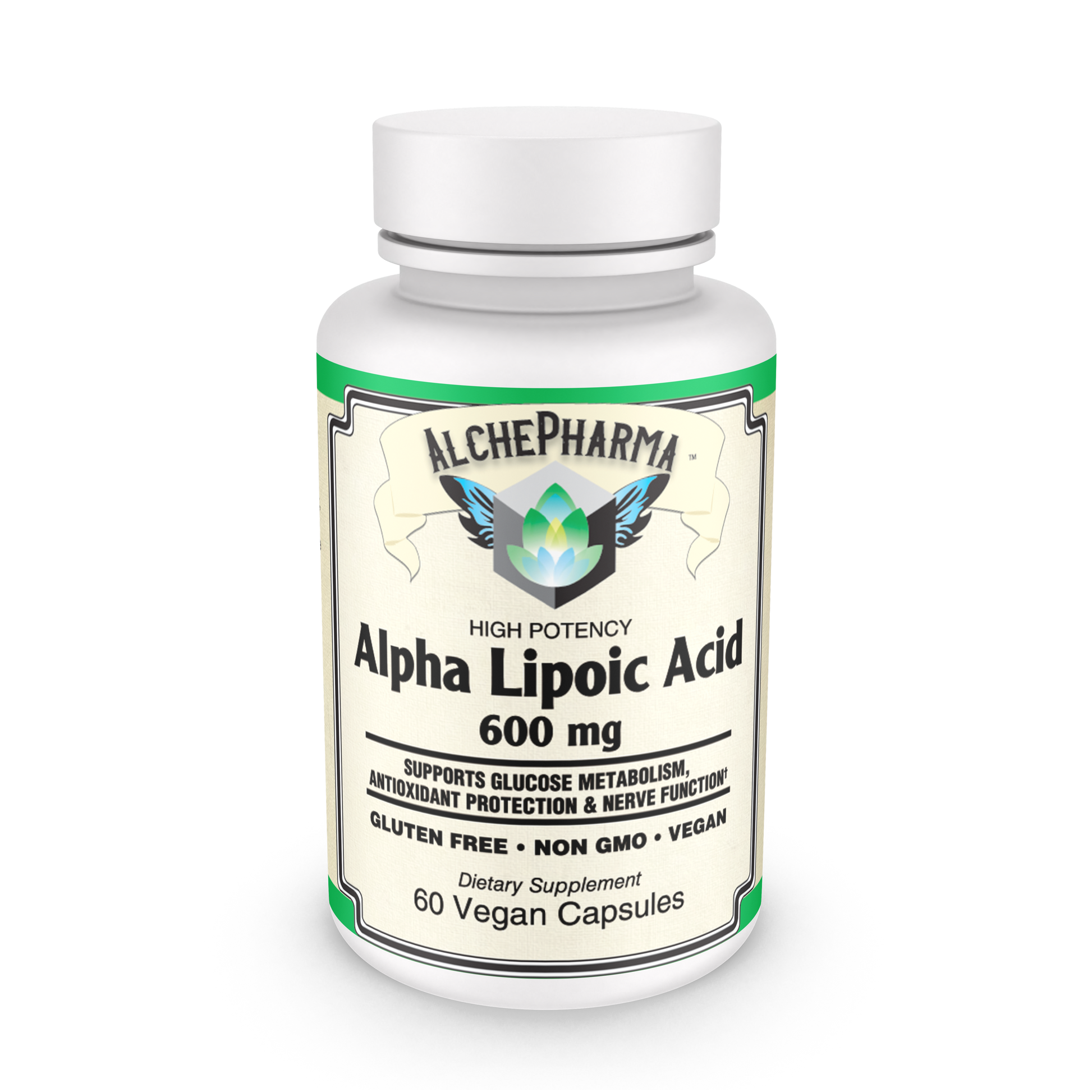 Alpha Lipoic Acid 600 mg 50:50 R and S forms-Anti-Oxidant-AlchePharma