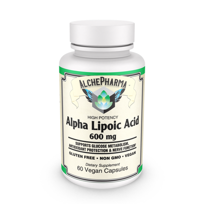Alpha Lipoic Acid 600 mg 50:50 R and S forms-Anti-Oxidant-AlchePharma