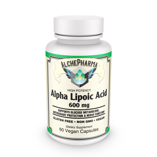 Alpha Lipoic Acid 600 mg 50:50 R and S forms-Anti-Oxidant-AlchePharma