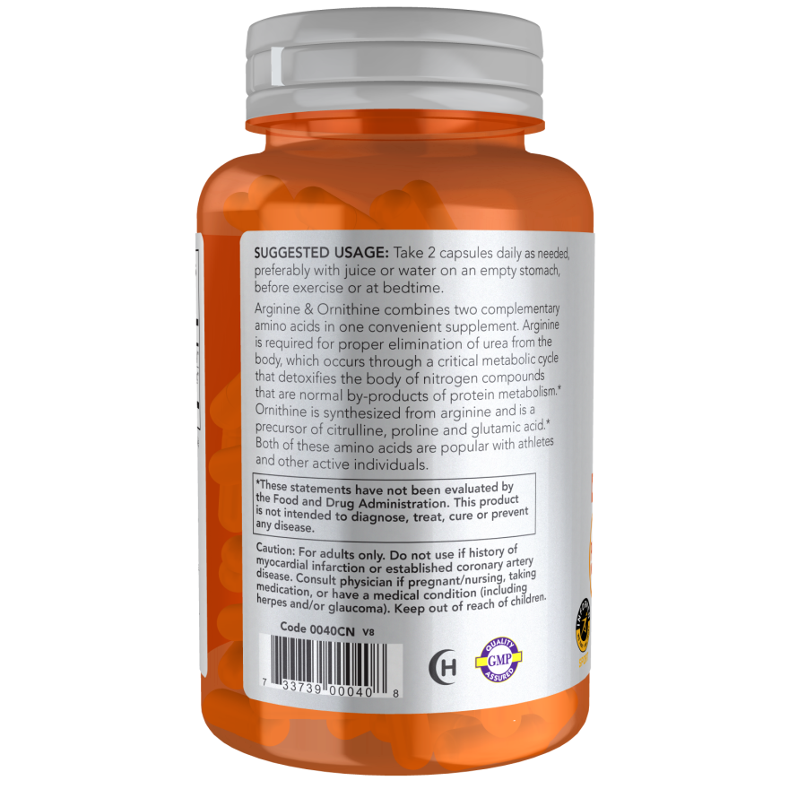 Arginine & Ornithine 500 mg / 250 mg Veg Capsules-Amino Acids-AlchePharma