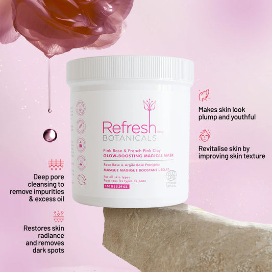 Glow-Boosting Magical Clay Mask - with Pink Rose & French Pink Clay - 150 g