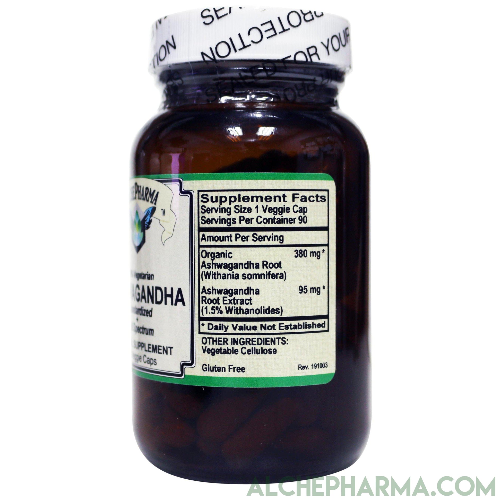 Ashwagandha Organic full spectrum root and Standardized extract mix Pure, Vegetarian, No Fillers-Ayurvedic-AlchePharma