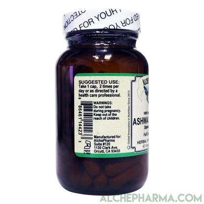 Ashwagandha Organic full spectrum root and Standardized extract mix Pure, Vegetarian, No Fillers-Ayurvedic-AlchePharma