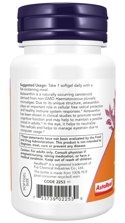 Astaxanthin 12 mg, Triple Strength Veggie Softgels