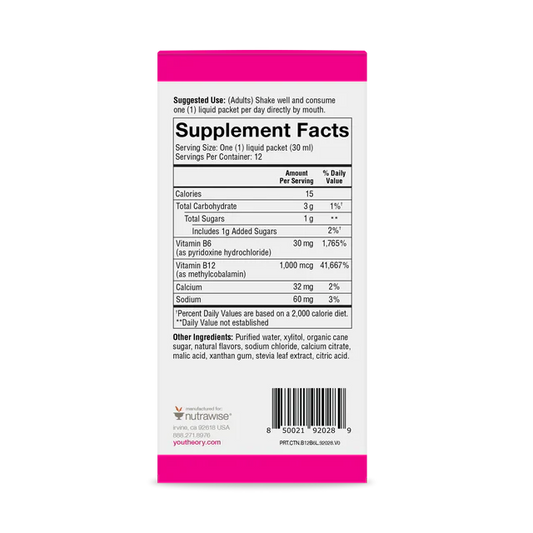 B12 B6 Liquid Pouches (Raspberry)-B Vitamin-AlchePharma