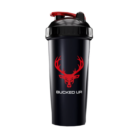 Bucked Up Black & Red Shaker
