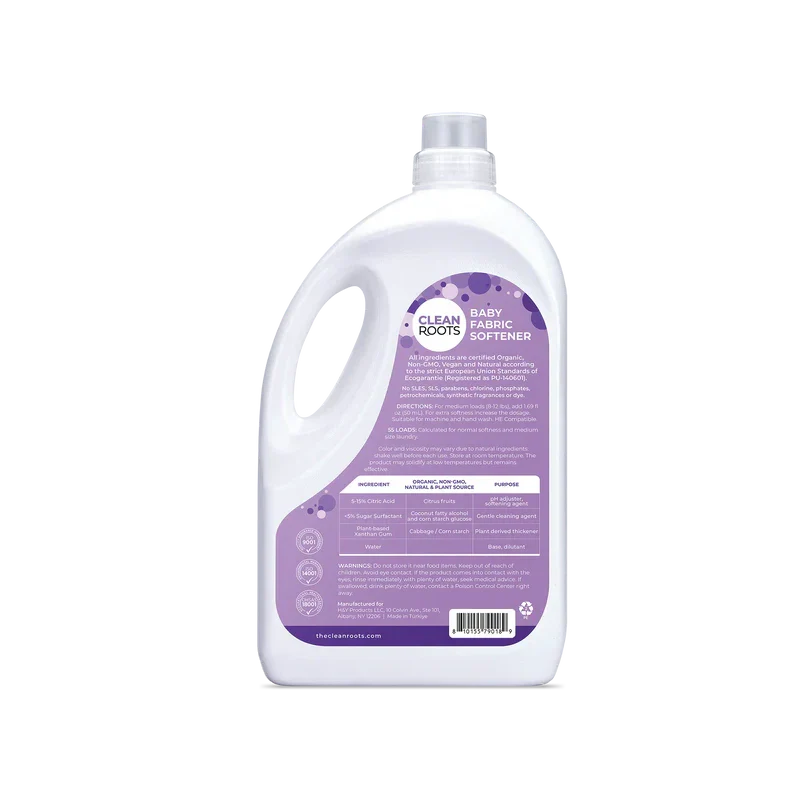 Baby Fabric Softener 92.9 Fl. Oz. (Plant-Based Organic Scent-Free & Hypoallergenic)-Fabric Softener-AlchePharma
