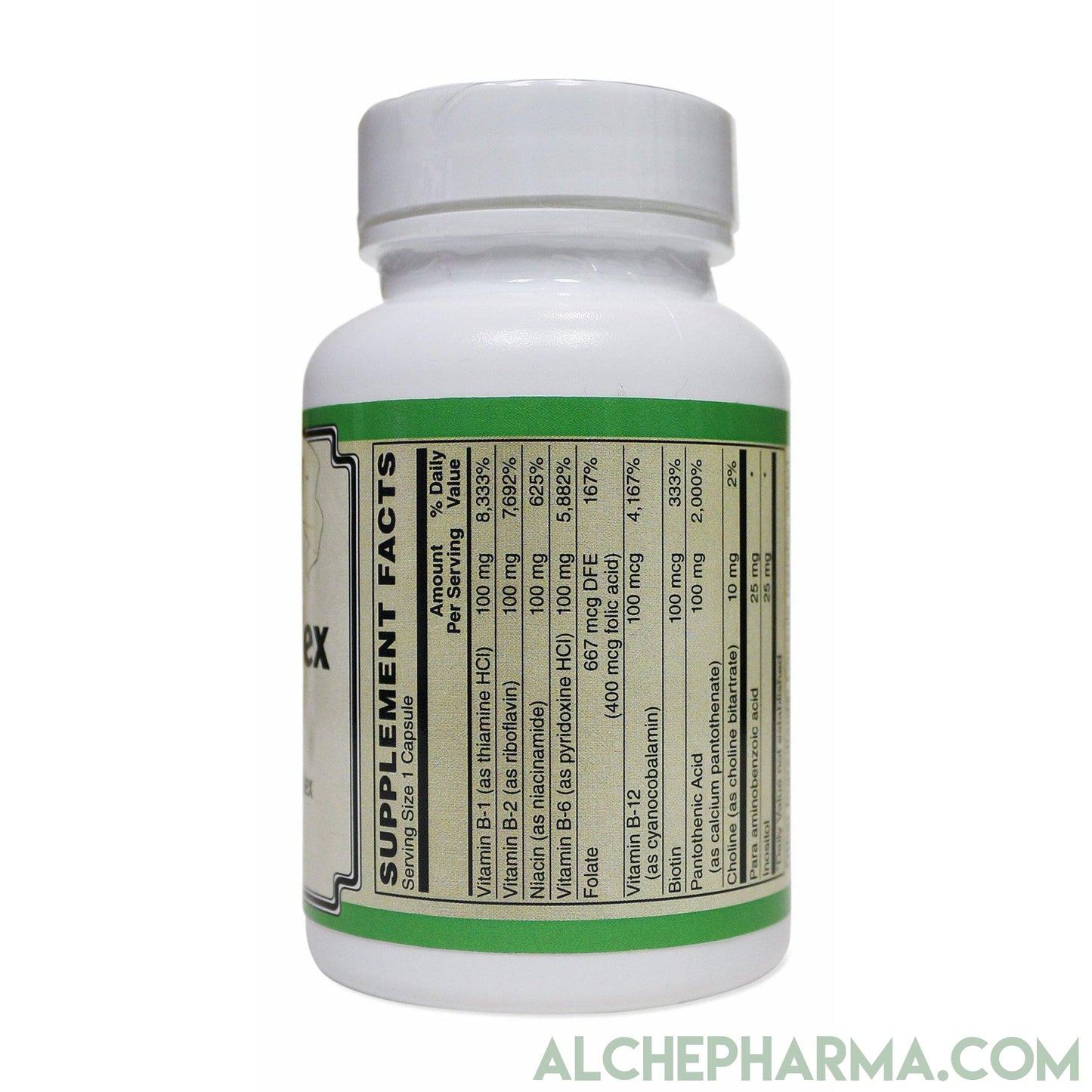 Balanced B-100 Complex Caps with Choline, PABA and Inositol ( Preservative free )-AlchePharma