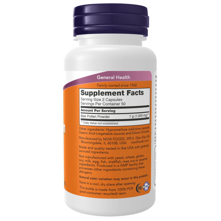 Bee Pollen 500 mg Capsules-Bee Products-AlchePharma
