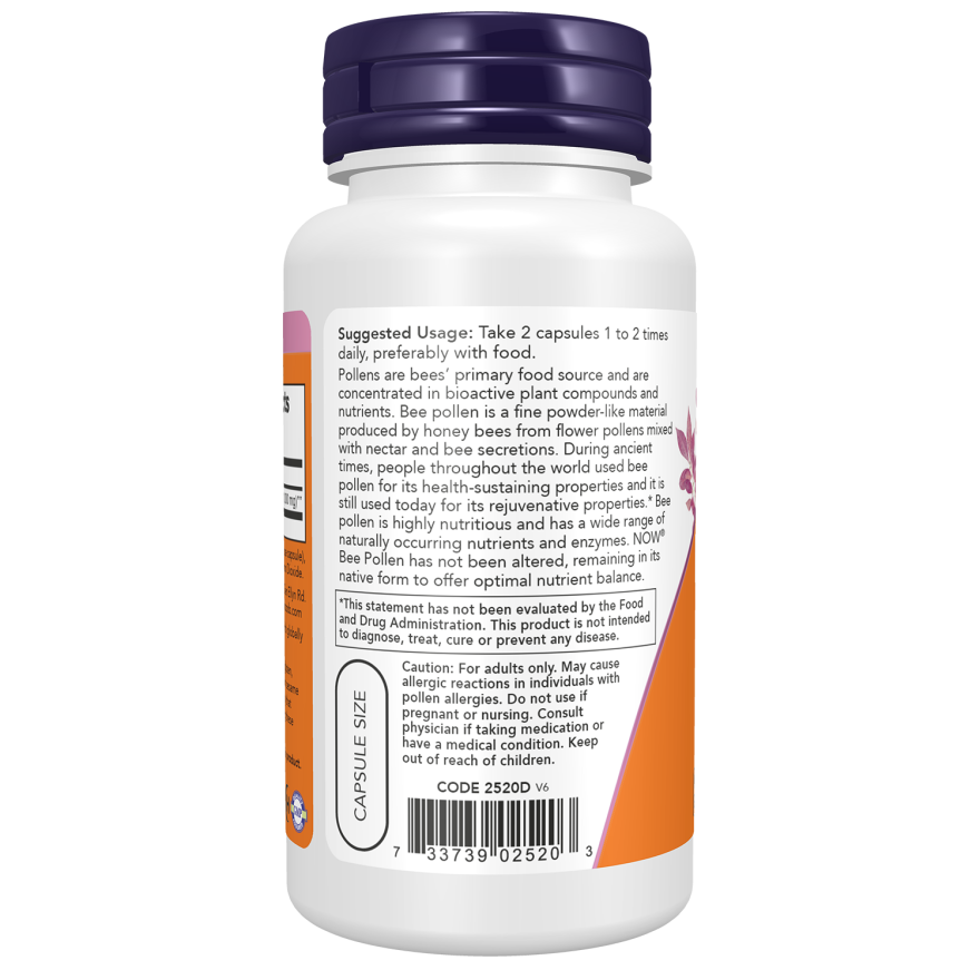 Bee Pollen 500 mg Capsules-Bee Products-AlchePharma